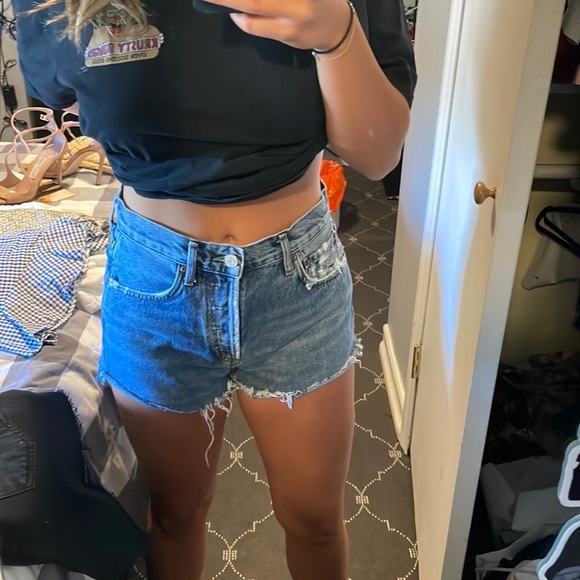 Agolde Pants - Agolde denim shorts